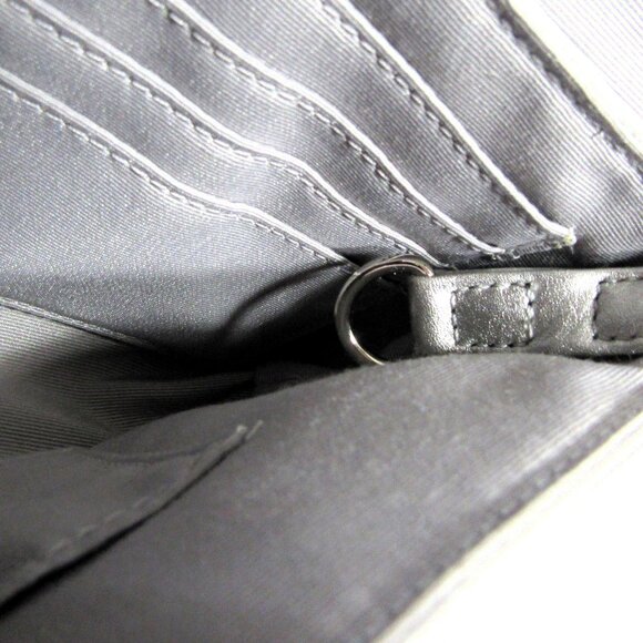 LIKE NEW "COACH" ORGANIZER WRISTLET + CARD SLOTS + KEY LEASH SOFT SILVER - Picture 4 of 12